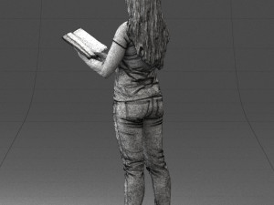 girl with book 0121 Modello 3D