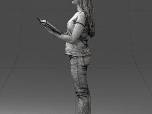 girl with book 0121 Modello 3D