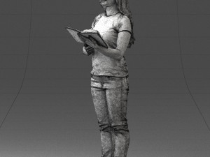 girl with book 0121 Modello 3D