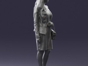 woman with bag 0125 3d print ready Modello di stampa 3D