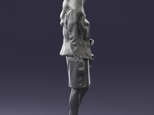 woman with bag 0125 3d print ready Modello di stampa 3D