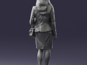woman with bag 0125 3d print ready Modello di stampa 3D