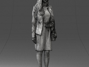 woman with bag 0125 3d print ready Modello di stampa 3D