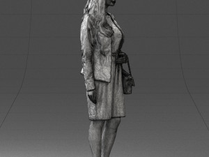 woman with bag 0125 3d print ready Modello di stampa 3D