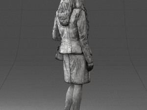 woman with bag 0125 3d print ready Modello di stampa 3D