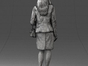 woman with bag 0125 3d print ready Modello di stampa 3D
