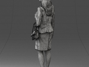 woman with bag 0125 3d print ready Modello di stampa 3D
