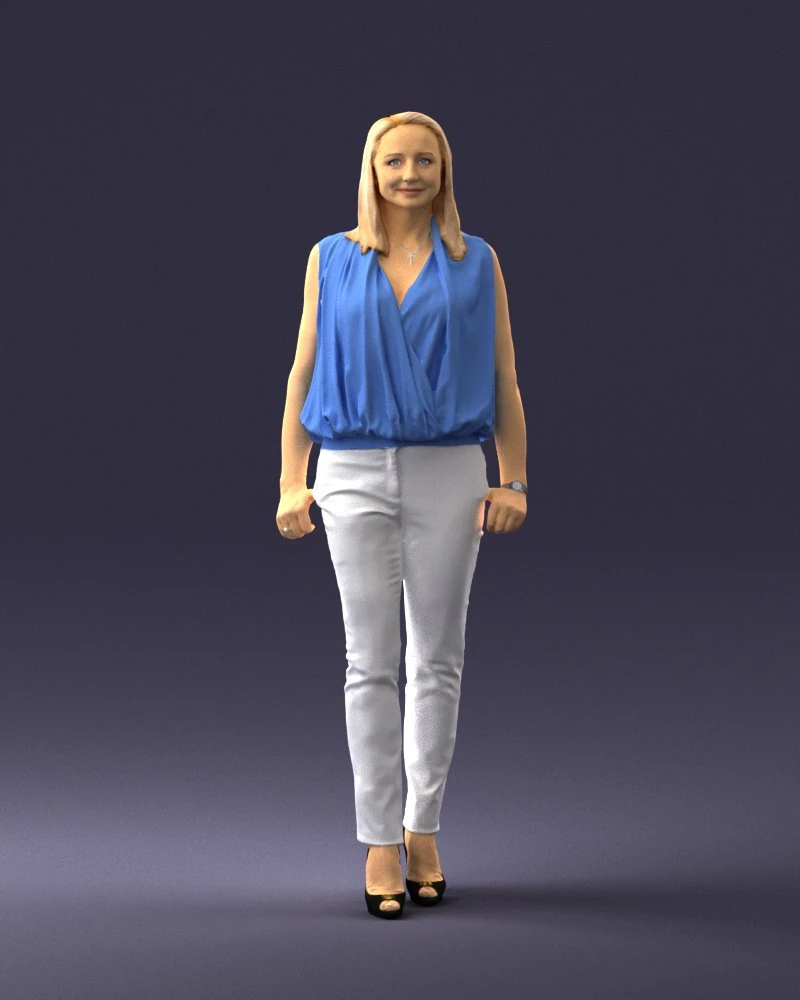 000465 Casual Woman Standing 3D Model .c4d .max .obj .3ds .fbx .stl .blend