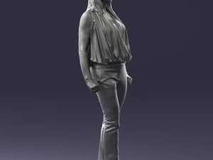 000465 Casual Woman Standing 3D Model