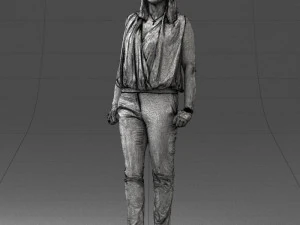 000465 Casual Woman Standing 3D Model