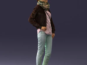 000467 Casual Woman with Glasses 3D Model