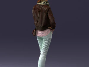 000467 Casual Woman with Glasses 3D Model