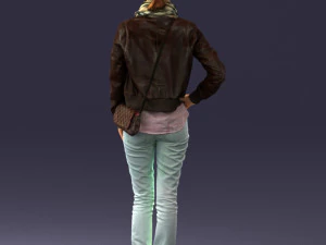 000467 Casual Woman with Glasses 3D Model