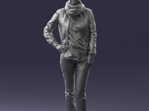 000467 Casual Woman with Glasses 3D Model