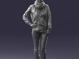 000467 Casual Woman with Glasses 3D Model