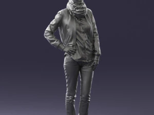 000467 Casual Woman with Glasses 3D Model