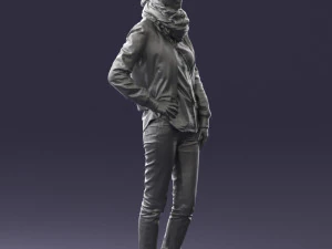 000467 Casual Woman with Glasses 3D Model