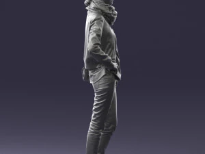 000467 Casual Woman with Glasses 3D Model