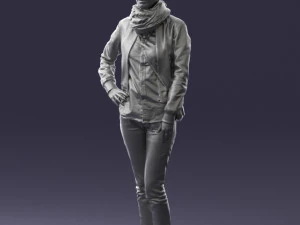 000467 Casual Woman with Glasses 3D Model