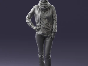 000467 Casual Woman with Glasses 3D Model