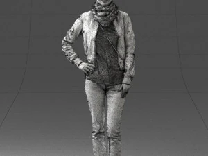 000467 Casual Woman with Glasses 3D Model
