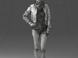 000467 Casual Woman with Glasses 3D Model