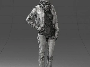 000467 Casual Woman with Glasses 3D Model