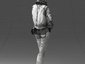 000467 Casual Woman with Glasses 3D Model