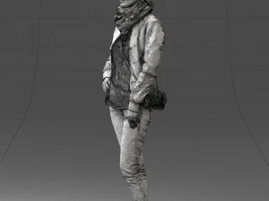 000467 Casual Woman with Glasses 3D Model