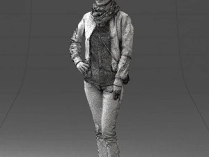 000467 Casual Woman with Glasses 3D Model