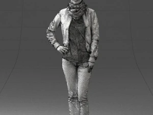 000467 Casual Woman with Glasses 3D Model