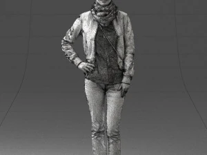 000467 Casual Woman with Glasses 3D Model