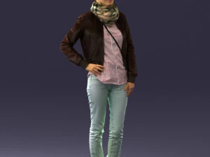 000467 Casual Woman with Glasses 3dp 3D Print Model