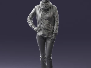 000467 Casual Woman with Glasses 3dp 3D Print Model