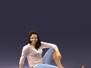 000468 Seated Casual Woman 3D Model
