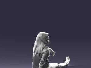 000468 Seated Casual Woman 3D Model