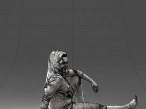 000468 Seated Casual Woman 3D Model