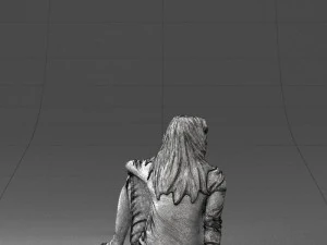 000468 Seated Casual Woman 3D Model