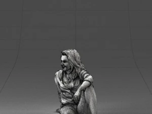 000468 Seated Casual Woman 3D Model