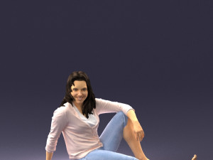 sitting girl 0134 3d print ready 3D Принт Модель