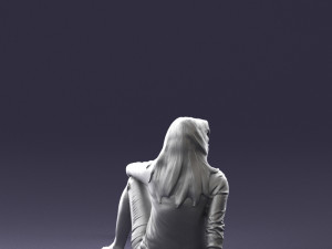 sitting girl 0134 3d print ready 3D Принт Модель