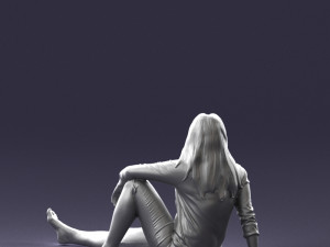 sitting girl 0134 3d print ready 3D Принт Модель