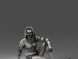 sitting girl 0134 3d print ready 3D Принт Модель