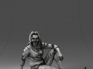 sitting girl 0134 3d print ready 3D Принт Модель