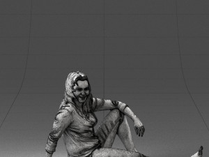 sitting girl 0134 3d print ready 3D Принт Модель