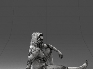 sitting girl 0134 3d print ready 3D Принт Модель