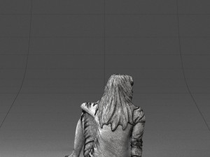 sitting girl 0134 3d print ready 3D Принт Модель