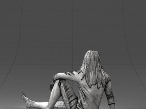 sitting girl 0134 3d print ready 3D Принт Модель