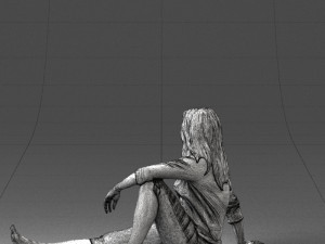 sitting girl 0134 3d print ready 3D Принт Модель