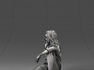 sitting girl 0134 3d print ready 3D Принт Модель